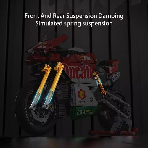 New Series Motorcycle V4 Building Blocks Set Super Motorbike Model Kit - Picture 6 of 21