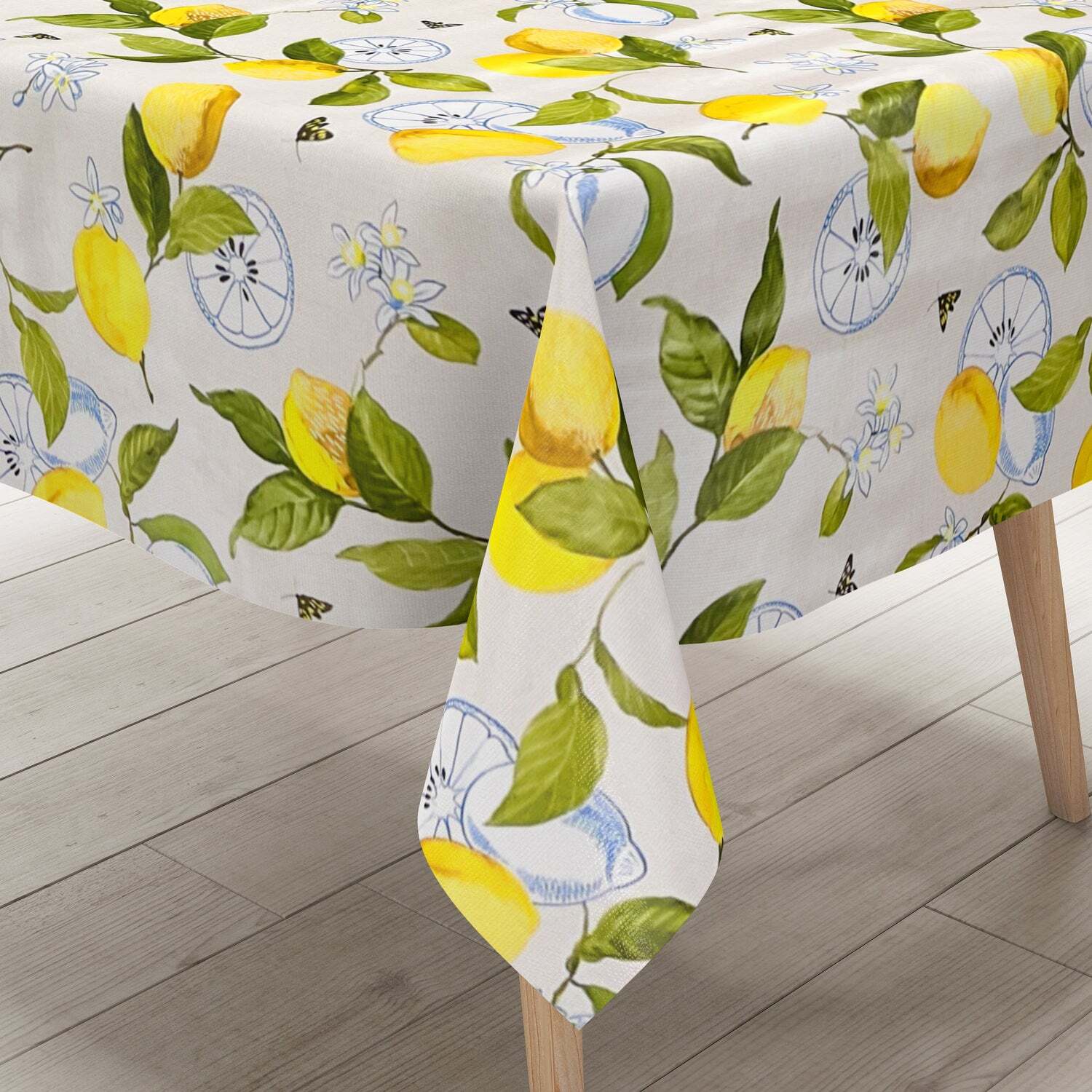 Wachstuch Tischdecke C141801 Zitronen mediterran Küchenmotiv eckig rund oval