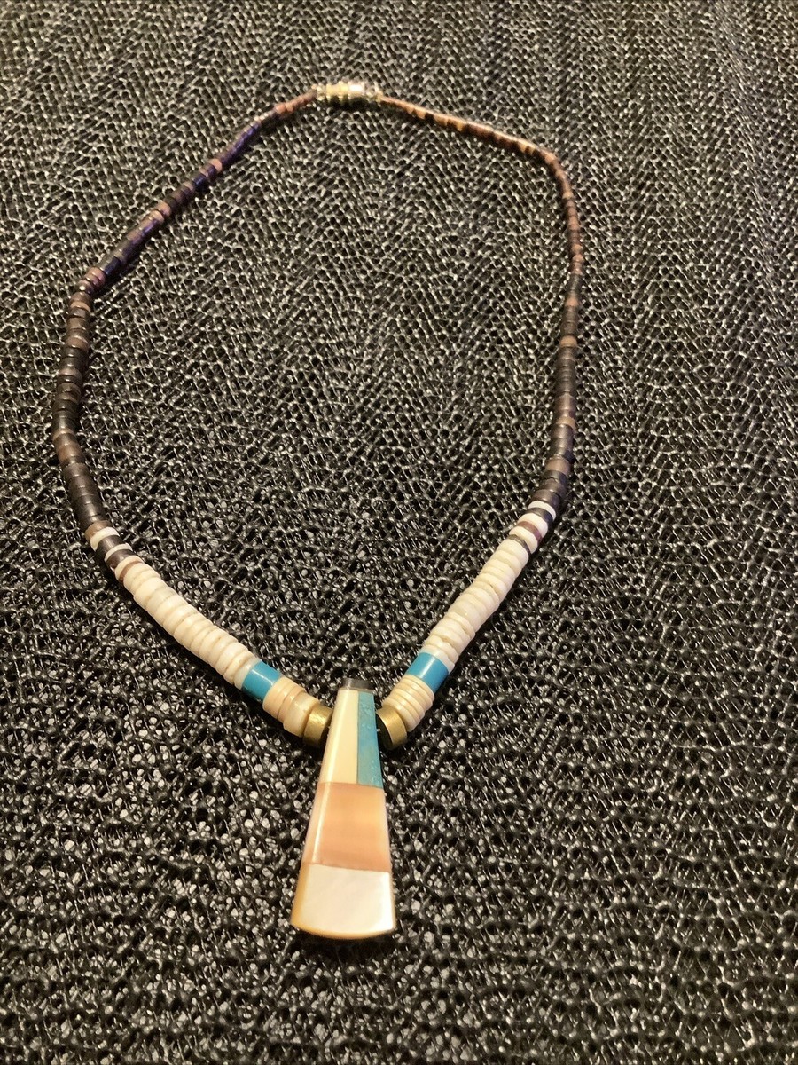 Native American Outstanding Vintage Santo Domingo Turquoise Necklace Native American Outstanding Vintage Santo Domingo Turquoise Necklace