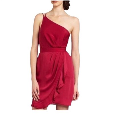 NEW BCBGeneration one Shoulder Bridesmaid cocktail Size 2 dress $128 NEW REVOLVE