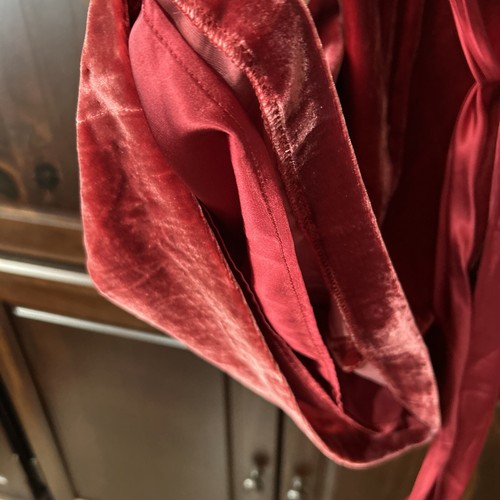 wash by shelli segal Babydoll Oberteil weinrot Samt tief V L - Bild 6 von 8