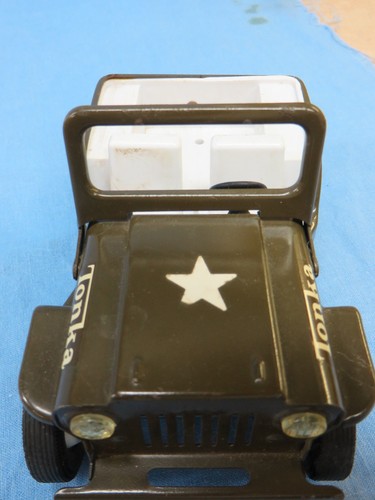 Jeep Tonka Army vintage, acero prensado y plástico, alrededor de 1970 - Imagen 6 de 7