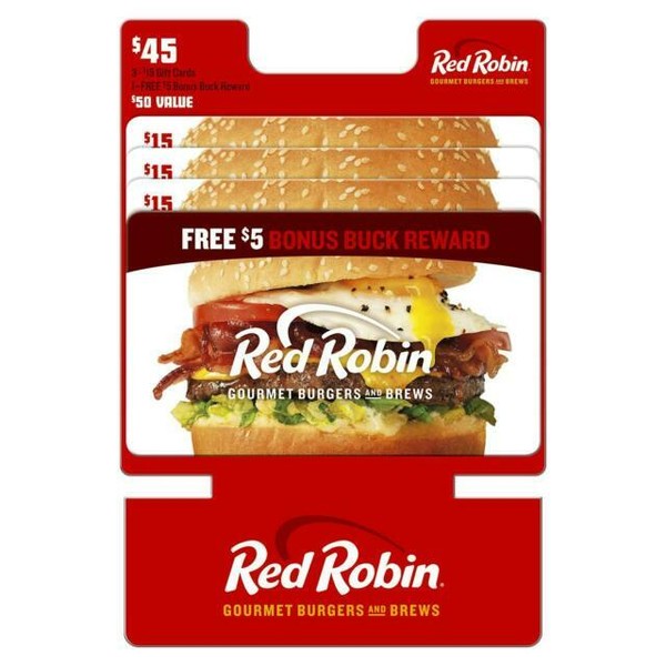 Red Robin Gift Cards 3 X Plus a Bonus Card for sale online eBay
