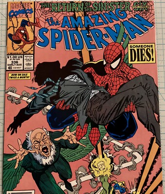 90s PETER KEEN ファイヤーマン Amazing Spider-Man #336 F+ Newsstand Erik Larsen Cover 1990 Marvel