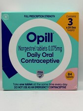 Opill Daily Oral Contraceptive 3x28day Supply 84ct Exp 12/2025