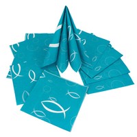 20 Fisch Servietten Kommunion Taufe Konfirmation TüRkis Taufdeko Deko Tischdeko