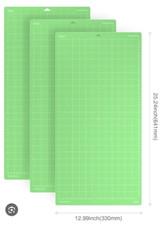 3pc StandardGrip Cutting Mat for Cricut 12x24" Adhesive Sticky Green DIYIT