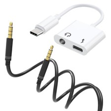 Superior Quality 2in1 TypeC to 3.5mm Audio Aux Cable Audio Cable for HTC U11