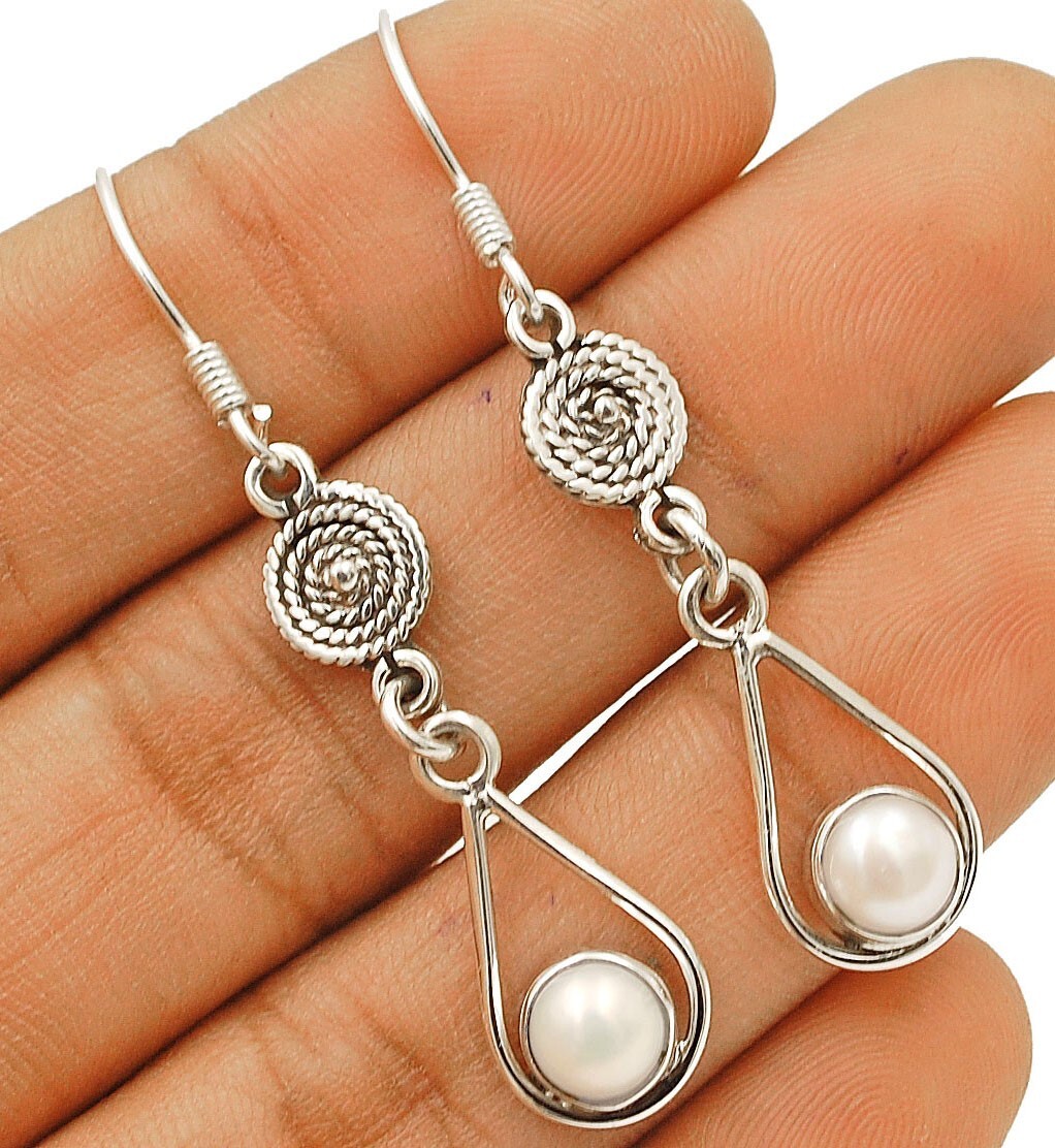 Natural Freshwater Pearl 925 Sterling Silver Earrings B18-4