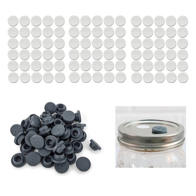 Self Healing Injection Ports 100PCS and Synthetic Filter Stickers 120PCS Mushroo
