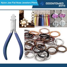 2 Pc Flat Nose Pliers Beading Wire Wrapping Jewelers Jewelry Cutter Nylon Jaws 