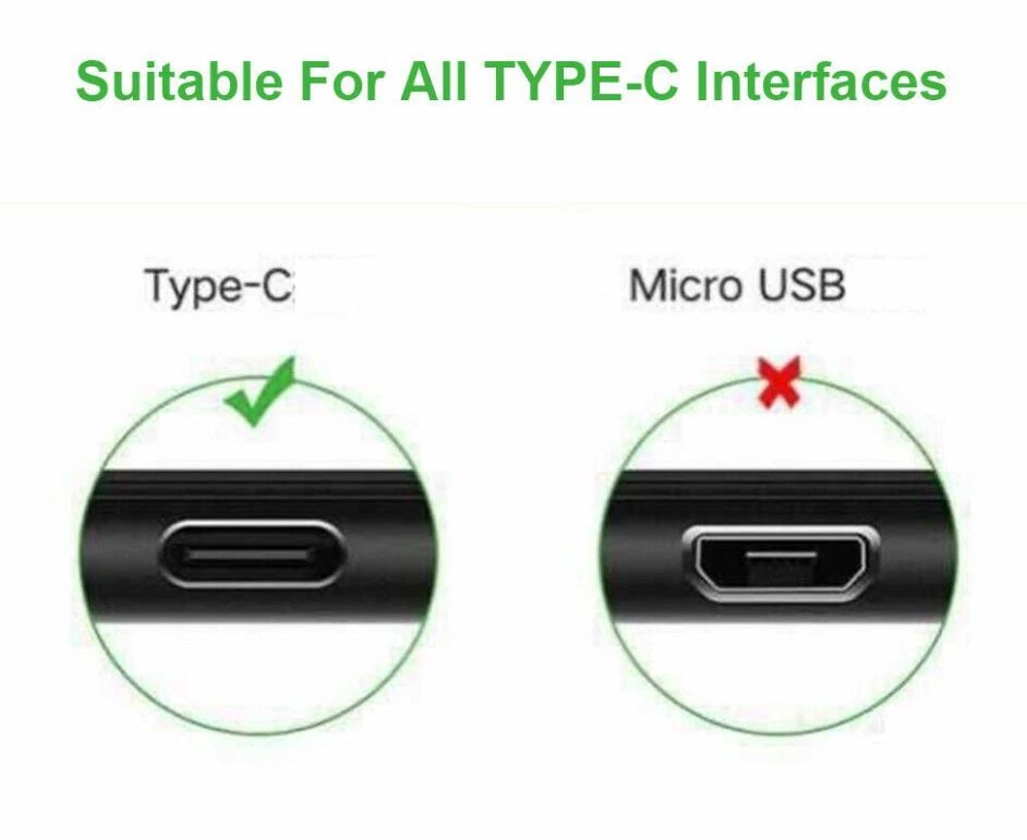 Cable de carga rápida USB C tipo C de 6/10 pies OEM 6/10 pies para Samsung S10 S8 S9 Foto 2 de 4