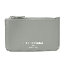 Balenciaga Card holder Cash2.0 Leather Gray Brand New Import Tax Included
