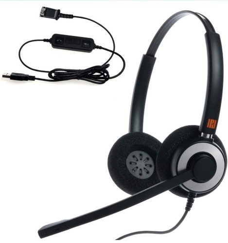 IPD IPH-165 USB Zestaw słuchawkowy Mikrofon z redukcją szumów Skype Microsoft Teams Cisco - Zdjęcie 1 z 8