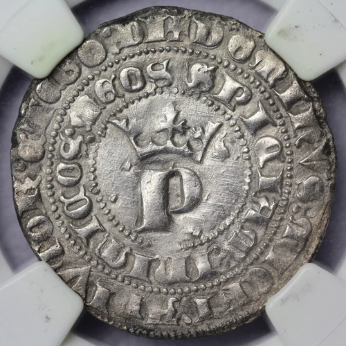 Spain: Pedro I Silver Real Seville(1350-69), Cayon-1289, NGC AU 50