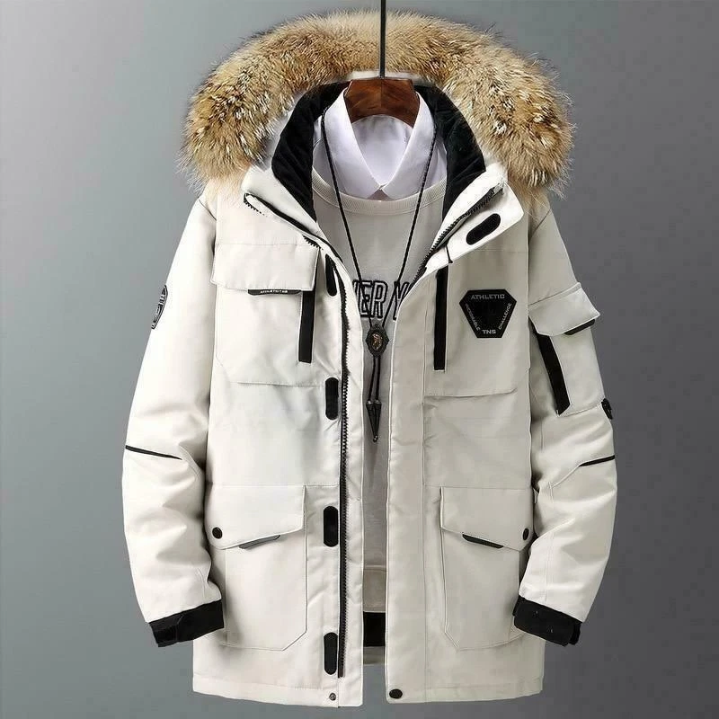 Men Winter Jacket With Big Real Fur Warm Parka For Men Waterproof Winter  Coat