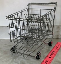 Vintage Doll Metal Toy Shopping Cart Basket