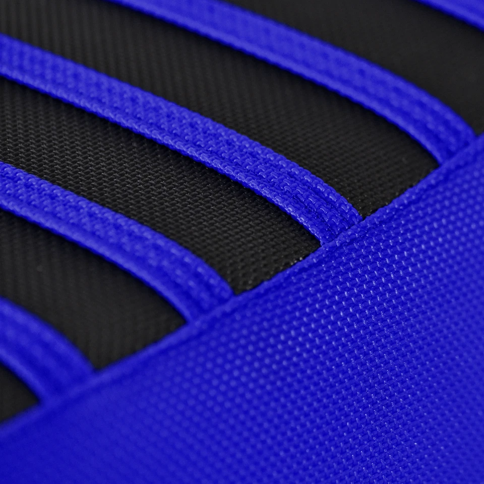 Cubierta de asiento con pinza Yamaha YFZ 450 2004-2013 AZUL/NEGRO/AZUL costillas logotipo #200 Foto 4 de 4