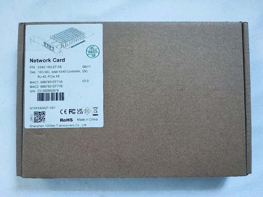Carte réseau 10GTek X540 PCIe x8 avec double port RJ45 cuivre