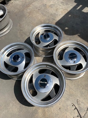 15 VINTAGE WHEELS RIMS WHITE AMERICAN RACING CLASSIC POLISHED LIP TRI SPOKE - Picture 2 of 8