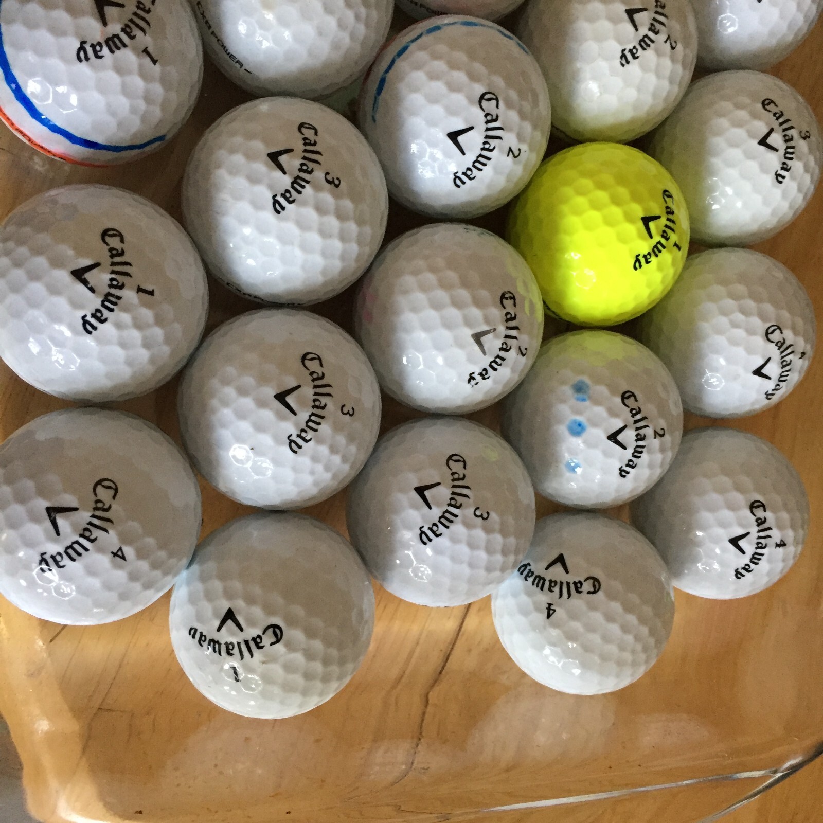 Mix Callaway 30 CXR control power hex soft white golf balls Mint A