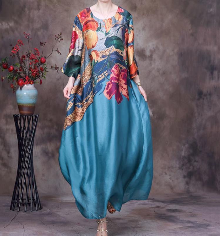 knee length dresses for ladies Nola Long Sleeve Maxi Dress In Brown – Elliatt main image 0