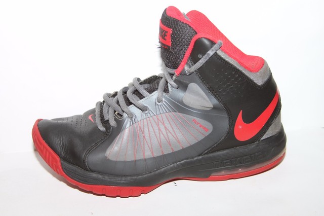 NIKE Air Max FLYWIRE 622041-001 Basketball Shoes Sz 8.5 Black/gray/red | eBay