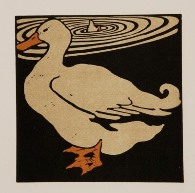 Duck Woodcut Print William Nicholson 1899 British Minimalist