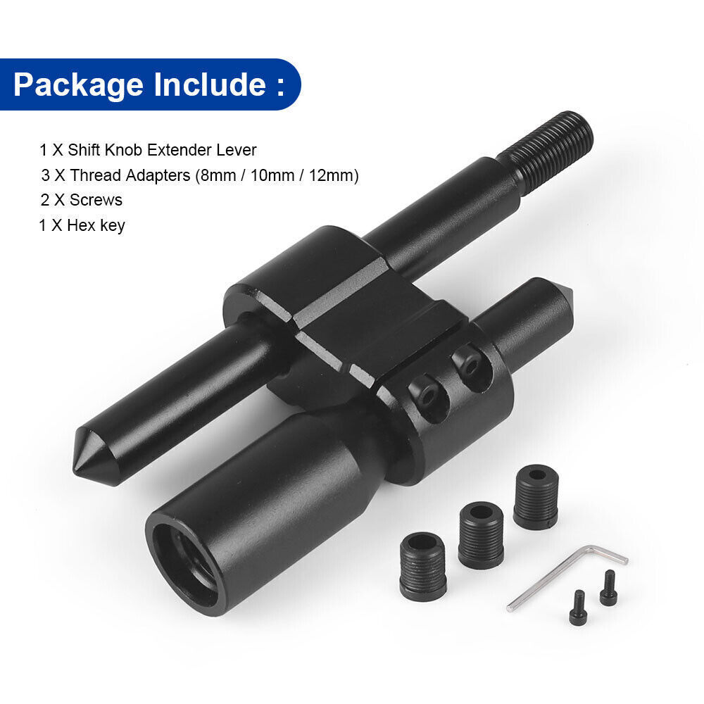 H Type Car Shift Knob Extension Adjustable Extension Gear Shifter Black