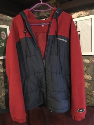 Retro Vintage Reebok Freestyle Fleece Jacke Mantel Gr. 12 Medium M Klassiker 