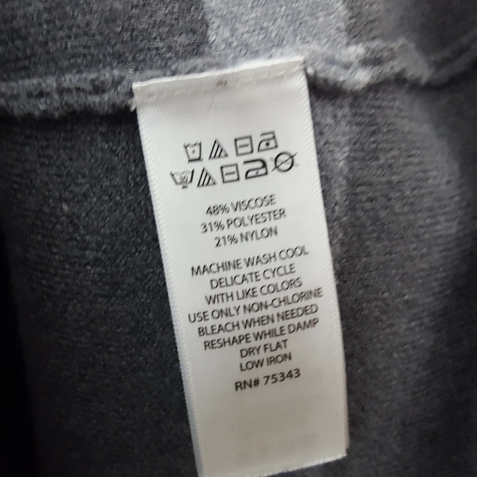 Suéter Pullover Max Studio Para Mujer Suave Talla Pequeña Gris Rayas Foto 3 de 4