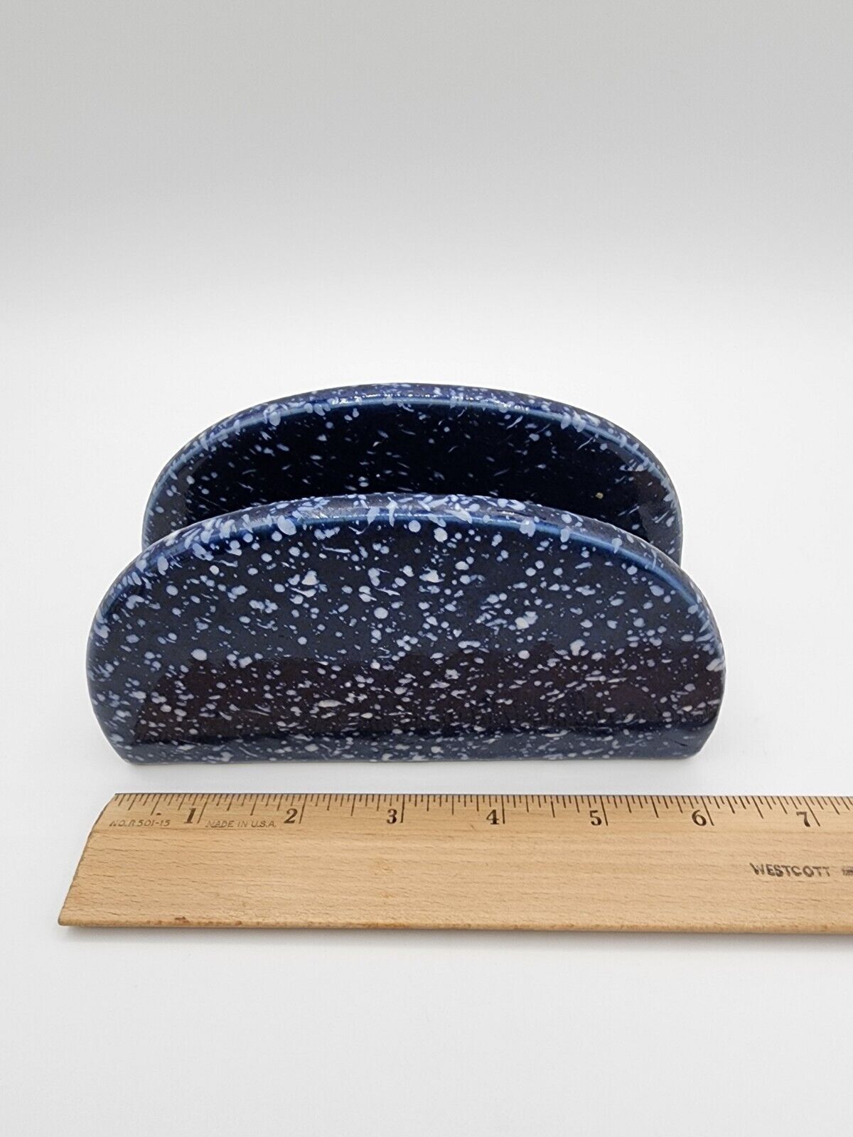 Otagiri Blue Speckled Napkin Holder