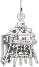 10K or 14K Gold Thomas Point, MD Lighthouse Charm by Rembrandt