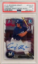 COREY RAY AU ROOKIE PSA 9 2016 BOWMAN REFRACTOR AUTOGRAPH UNIVERSITY LOUISVILLE