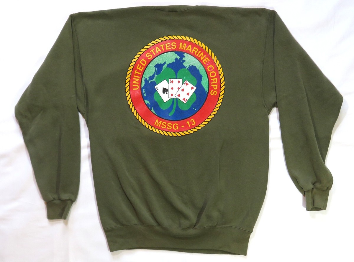 USA Military Vintage Sweatshirt 2000's USMC Marines MSSG-13 Corps