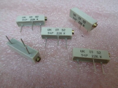 10 x 22K Multi Turn Cermet Trimmer Potentiometer 94P Series 3PIN Through Hole - Image 1 of 3