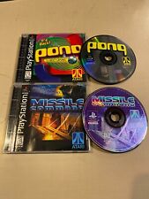 Sony PlayStation 1/PS1 Game LOT PONG The Next Level/Missile Command COMPLETE