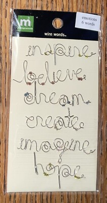 RARE Making Memories WIRE WORDS Inspire Believe Dream Create Imagine Scrapbook