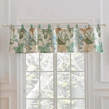 Green 84-inch Window Valance Coastal Nautical 100 Polyester Lined