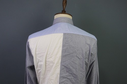 Desigual Slim Multicolor Big Logo Long Sleeve Button Down Shirt Size XXL - Picture 15 of 22