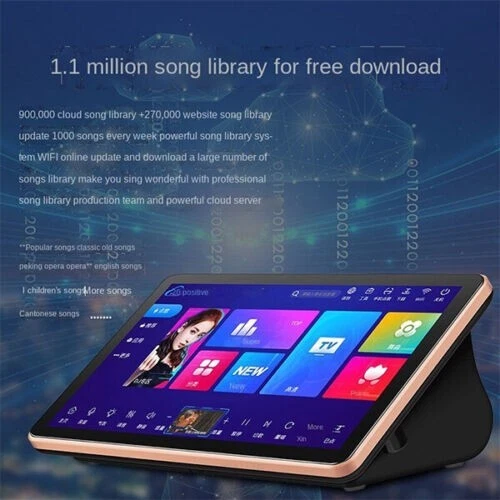 ✅Free 2 mics + 19.5" Screen Karaoke Machine 1080P 4TB WiFi Home Party KTV System - Picture 6 of 13