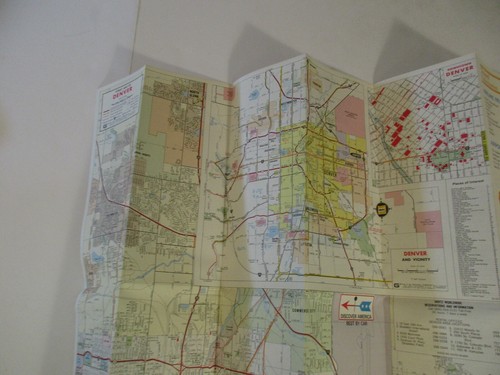 Vintage HERTZ Denver Colorado Survival Guide City Street Travel Road Map~Y6 - Picture 5 of 11