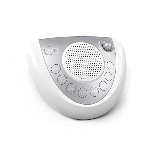 Sound Machine, White Noise Machine for Sleeping Adults Baby Kids, Silver