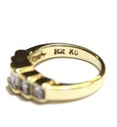 14k yellow gold .90ct princess diamond anniversary wedding band ring 4.4g 4.5 — photo 2