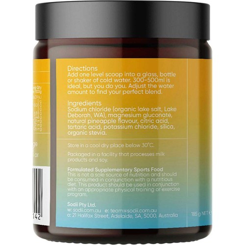 Sodii Everyday Hydration Salts Salty Pineapple 185g - Picture 3 of 4