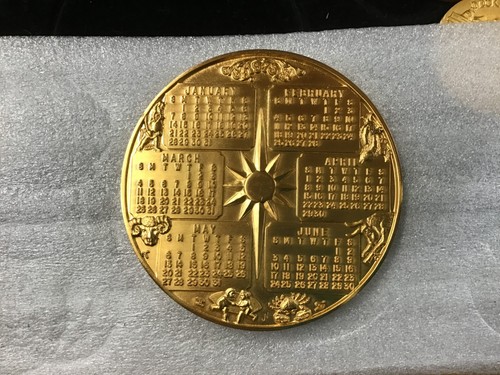 1973 Wittnauer Christmas Winter Calendar Silver Art Medals Set of 7 CC0089 - Picture 6 of 7