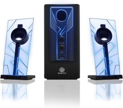 GOgroove BassPULSE PC 2.1 LED Blau Subwoofer Verstärker Für Laptop Gaming