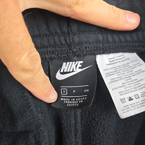 VTG Nike Shorts Mens Small Sweat Thick Pockets Athletic Black Just Do It - Picture 3 of 10