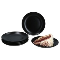 6X Panther Kuchenteller Schwarz Steingut 6 Personen Dessert FrüHstüCksteller