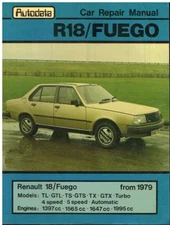 RENAULT FUEGO 1.4 1.6 2.0 COUPE & FUEGO 1.6 TURBO  1979 - 1983  WORKSHOP MANUAL